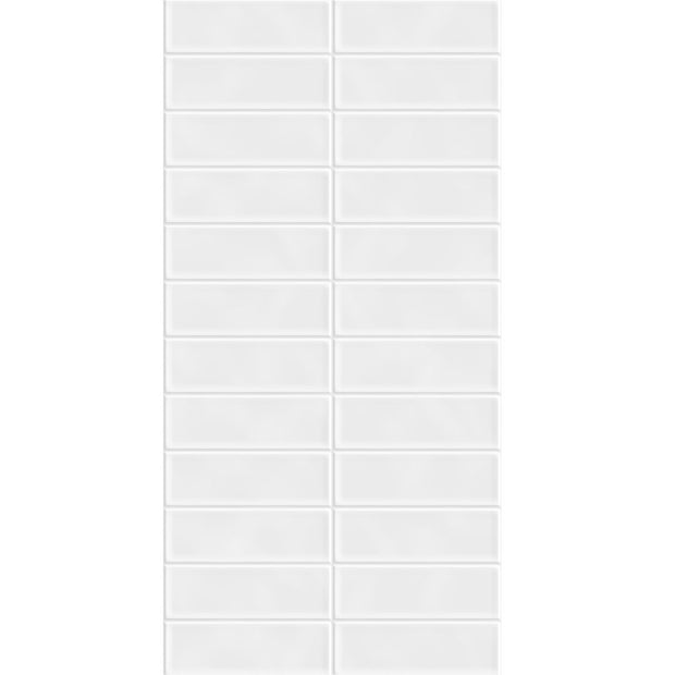 Stellar White Subway Decor Matt Ceramic Tiles tile