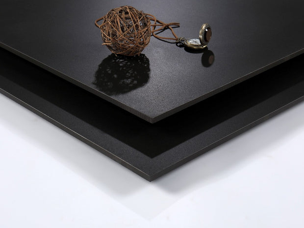 Super Black Matt Porcelain Tiles 600x600mm in a room setting