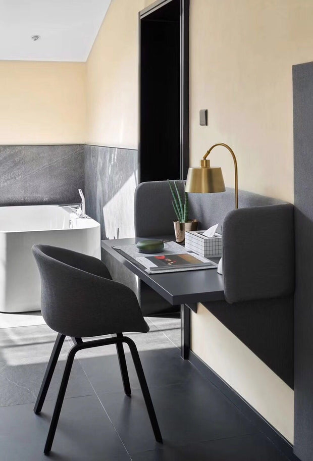 Super Black Slate Textured Matt Porcelain Tiles 600x600mm in a room setting
