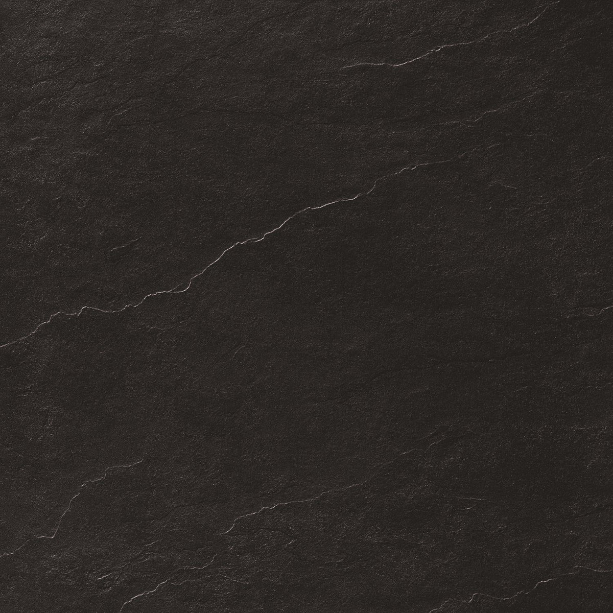 Super Black Slate Textured Matt Porcelain Tiles 600x600mm tile