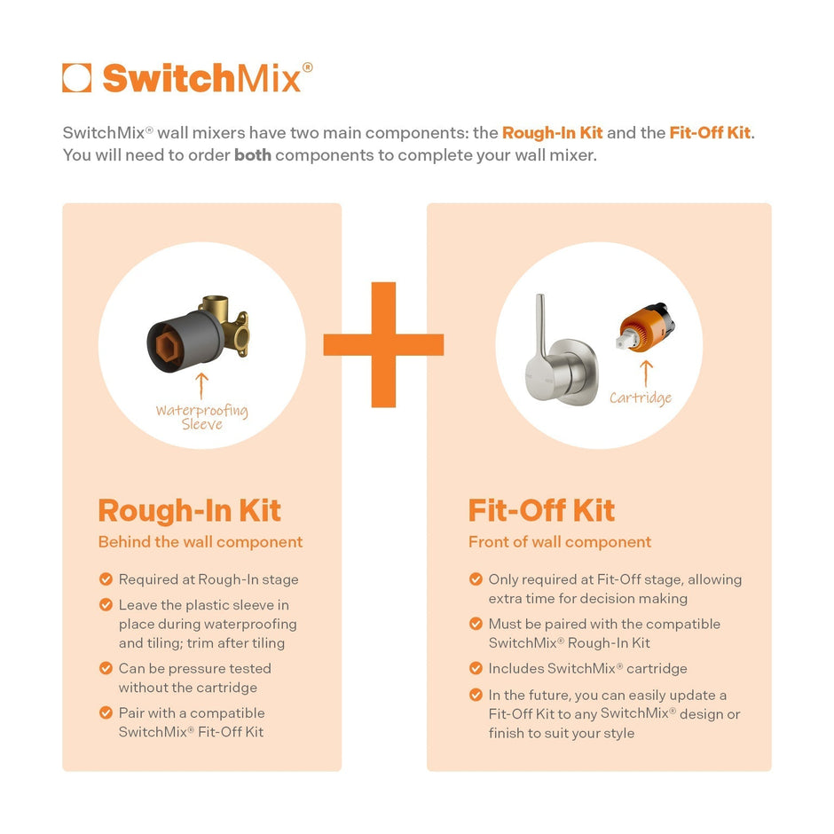 Vivid MKII SwitchMix Shower / Wall Mixer (Fit-Off Kit Only)