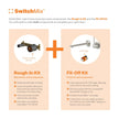Gloss MKII SwitchMix Wall Basin / Bath Mixer Set (Fit-Off Kit Only) - Lead Free