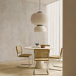Taj Mahal Linen Matt Stone Look Porcelain Tiles 600x1200mm in a room setting
