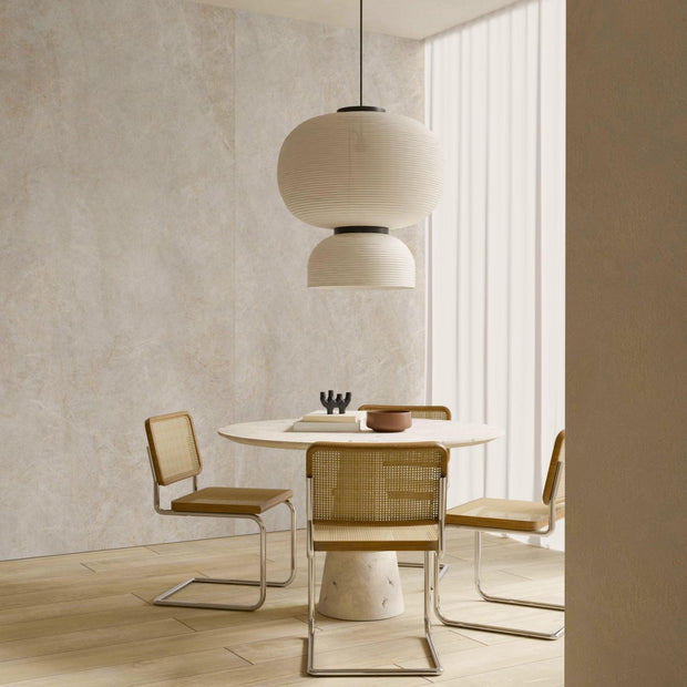 Taj Mahal Linen Matt Stone Look Porcelain Tiles 600x1200mm in a room setting
