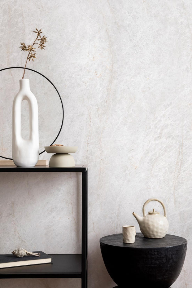 Taj Mahal Shell Matt Stone Look Porcelain Tiles 600x600mm in a room setting