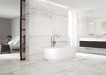 Tivoli Blanco Natural Travertine Look Porcelain Tiles in a room setting