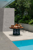 Traverpro Cream Cross Cut Drop Face Porcelain Pavers in a room setting