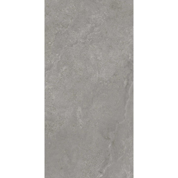 Traverpro Grey Cross Cut Matt Travertine Look Porcelain Tiles 600x1200mm tile
