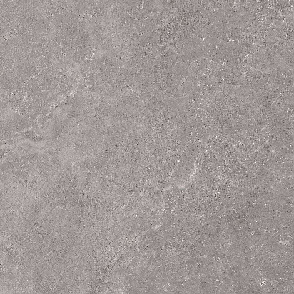 Traverpro Grey Cross Cut Matt Travertine Look Porcelain Tiles 600x600mm tile