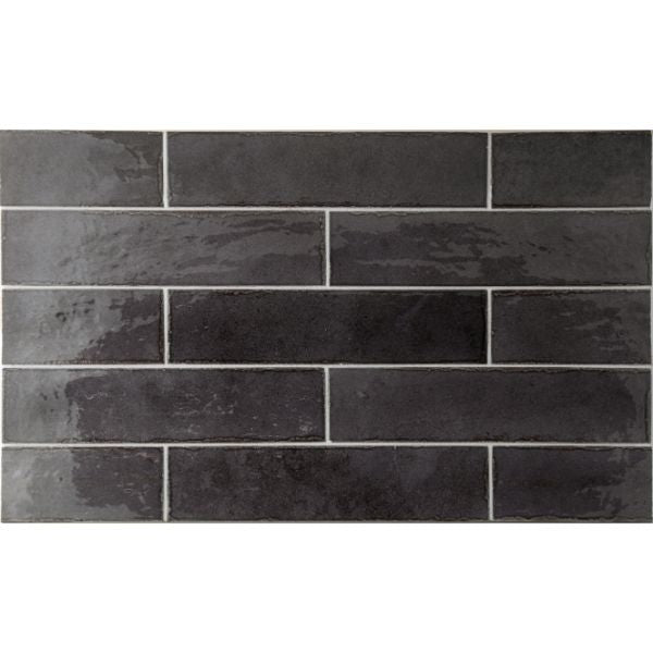 Tribeca Basalt Gloss Porcelain Subway Tiles tile