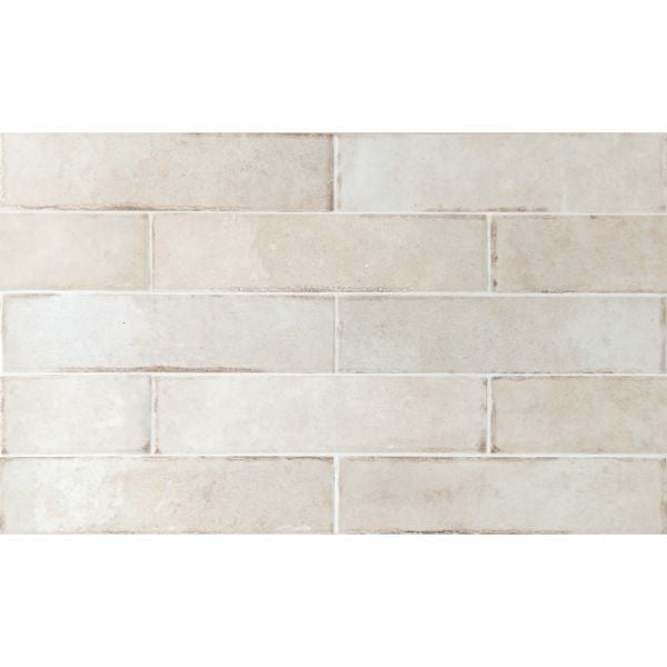 Tribeca Oatmeal Gloss Porcelain Subway Tiles tile
