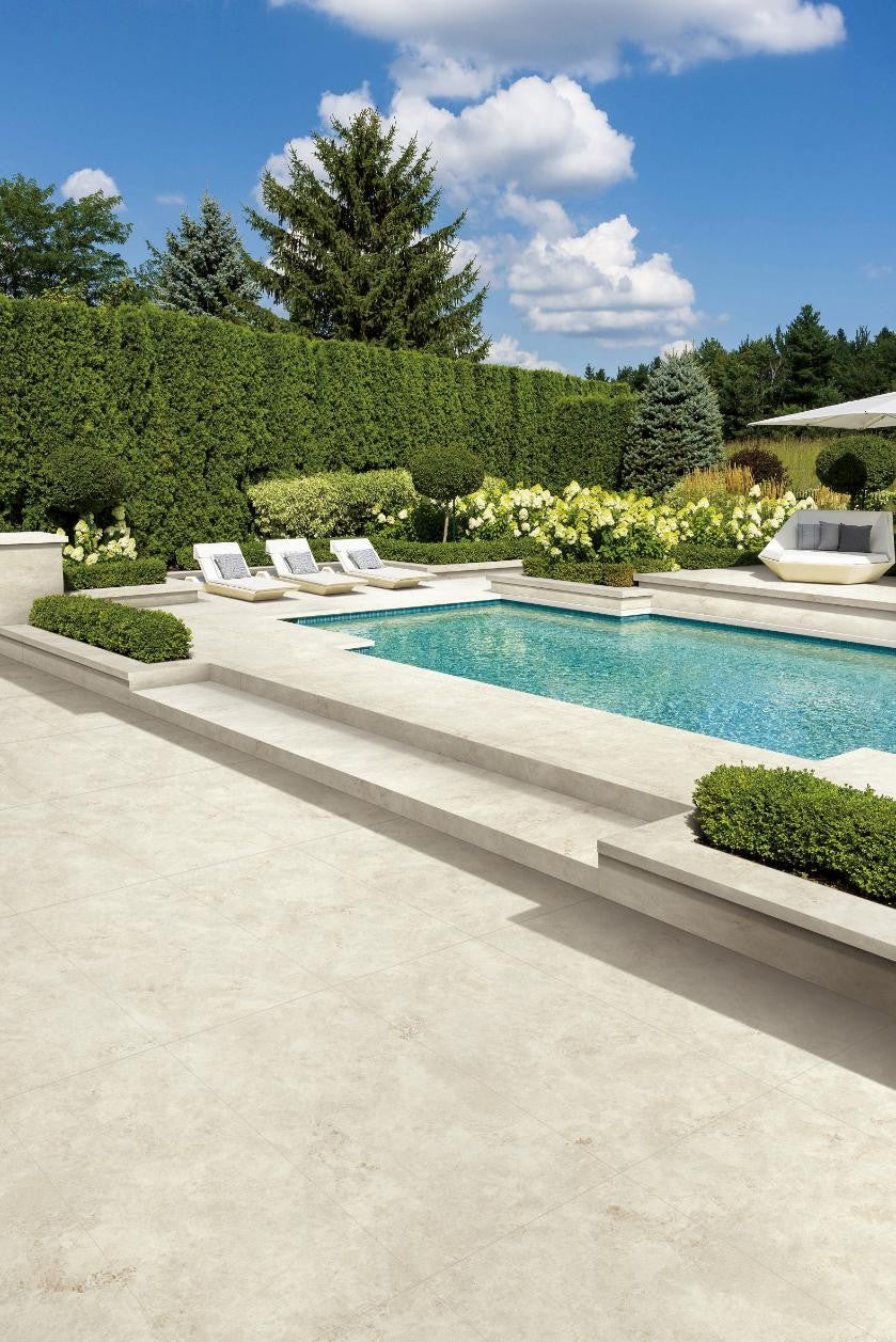 Tundra Sand Ocean 20mm Porcelain Pavers in a room setting