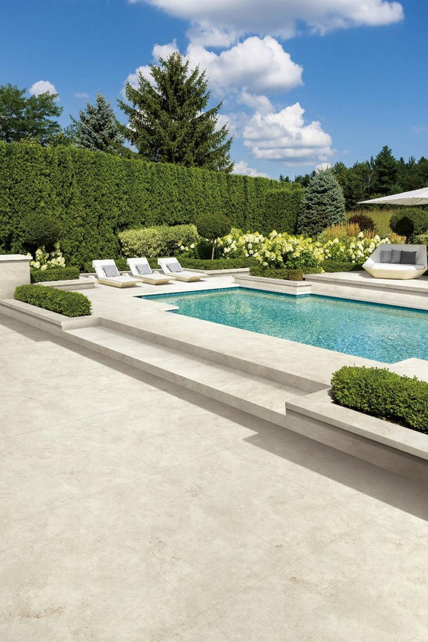 Tundra Sand Ocean 20mm Porcelain Pavers in a room setting