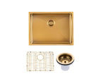 Navona TWM10 Handmade Single Bowl Sink 600 x 450 x 230mm Brushed Gold