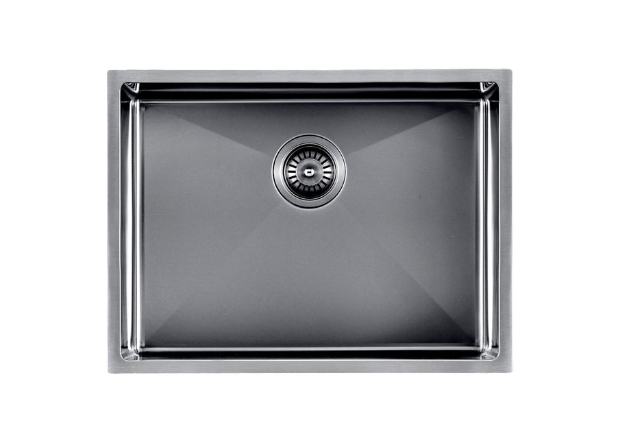 Navona TWM10 Handmade Single Bowl Sink 600 x 450 x 230mm Gunmetal Black