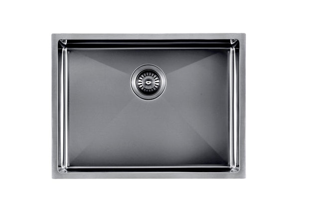 Navona TWM10 Handmade Single Bowl Sink 600 x 450 x 230mm Gunmetal Black