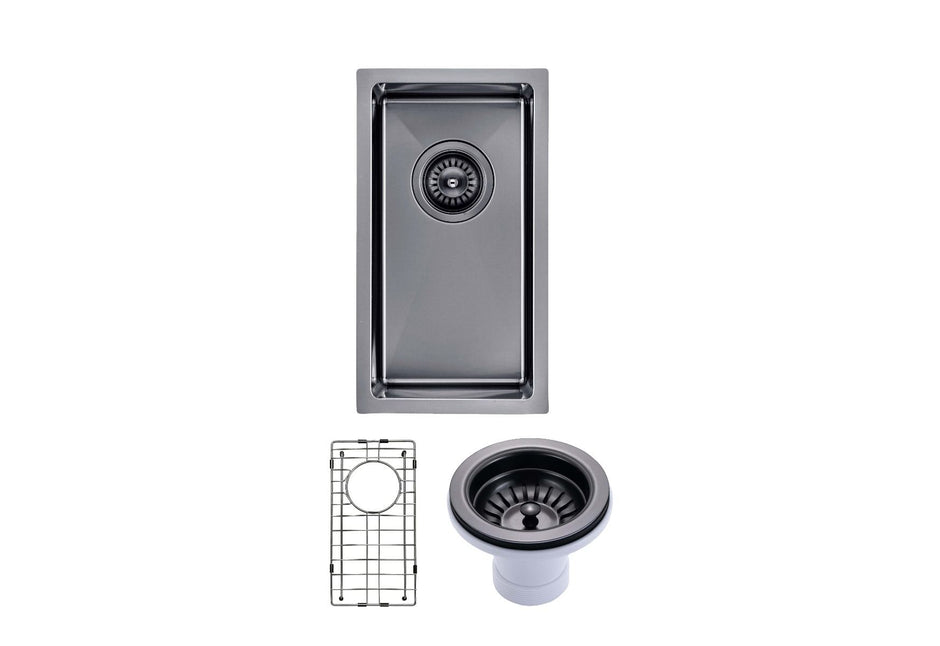Navona TWM11 Handmade Single Bowl Sink 250 x 450 x 215mm Gunmetal Black