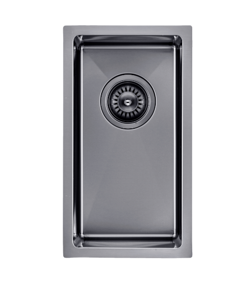 Navona TWM11 Handmade Single Bowl Sink 250 x 450 x 215mm Gunmetal Black