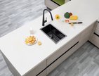 Navona TWM11 Handmade Single Bowl Sink 250 x 450 x 215mm Gunmetal Black