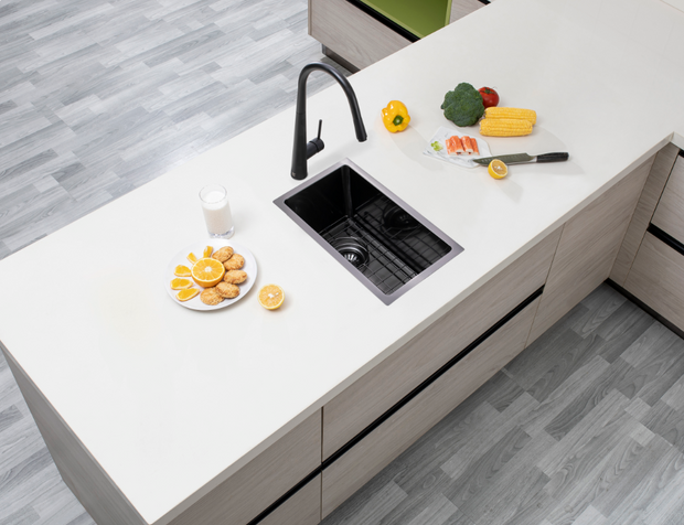 Navona TWM11 Handmade Single Bowl Sink 250 x 450 x 215mm Gunmetal Black