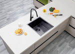 Navona TWM12 Handmade Single Bowl Sink 390 x 450 x 215mm Gunmetal Black