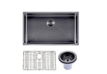 Navona TWM3 Handmade Single Bowl Sink 762 x 457 x 254mm Gunmetal Black