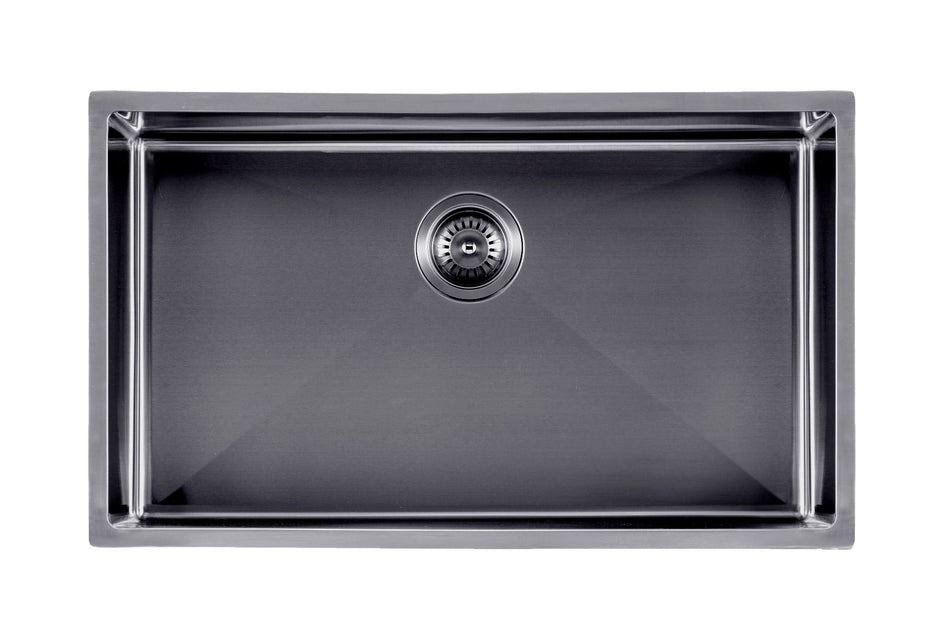 Navona TWM3 Handmade Single Bowl Sink 762 x 457 x 254mm Gunmetal Black