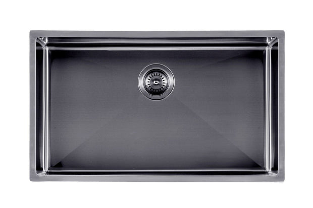 Navona TWM3 Handmade Single Bowl Sink 762 x 457 x 254mm Gunmetal Black