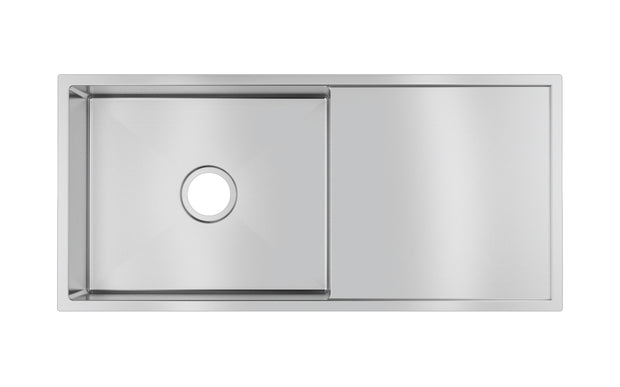 Navona TWM4 Handmade Single Bowl Sink with Drainer 960 x 450 x 230mm Stainless Steel