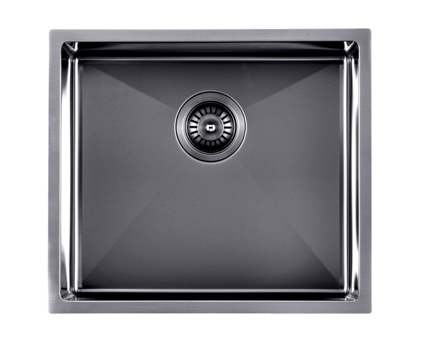 Navona TWM5 Handmade Single Bowl Sink 510 x 450 x 230mm Gunmetal Black