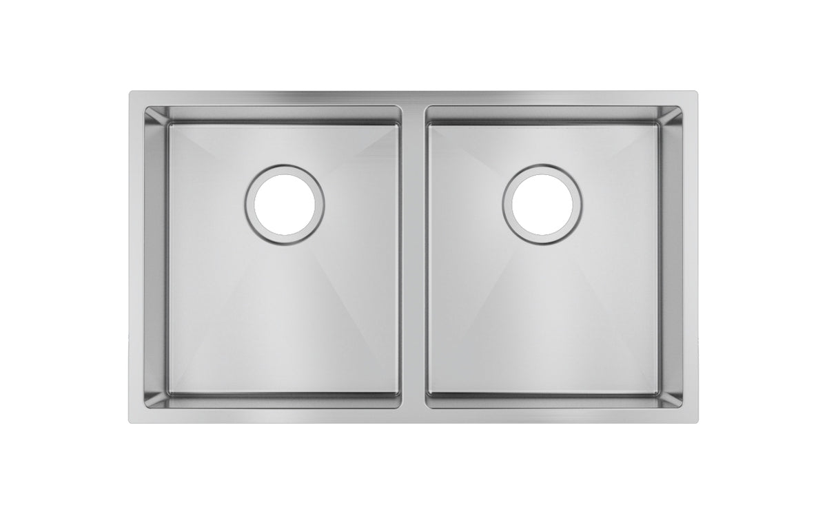 Navona TWM6 Handmade Double Bowl Sink 770 x 450 x 215mm Stainless Steel