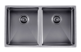 Navona TWM6 Handmade Double Bowl Sink 770 x 450 x 215mm Gunmetal Black