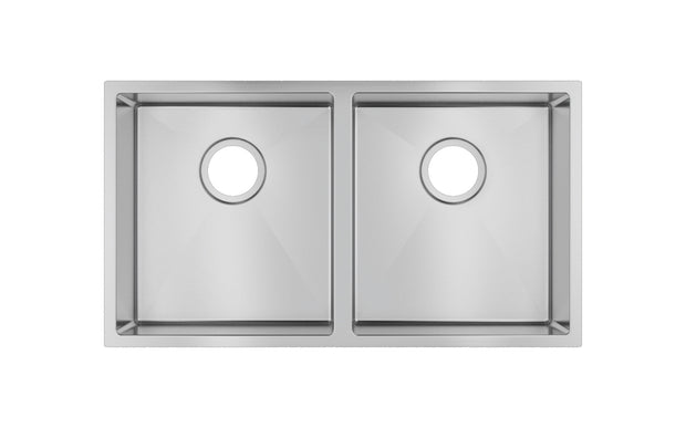 Navona TWM7 Handmade Double Bowl Sink 820 x 457 x 230mm Stainless Steel