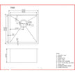 Navona TWM8 Handmade Single Bowl Sink 440 x 440 x 205mm technical drawing