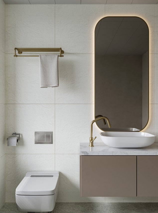 Ultra White Slate Textured Matt Concrete Look Porcelain Tiles 600x600mm in a room setting