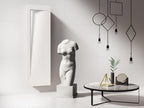 Ultra80 White Satin Marble Look Porcelain Tiles 750x1500mm in a room setting