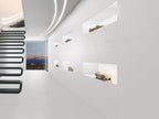 Ultra80 White Satin Marble Look Porcelain Tiles 750x1500mm in a room setting