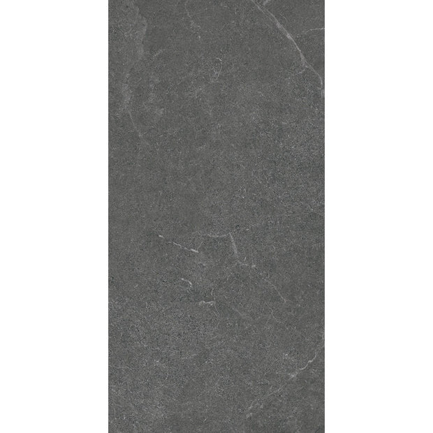 Venus Dark Grey Matt Stone Look Porcelain Tiles 300x600mm tile