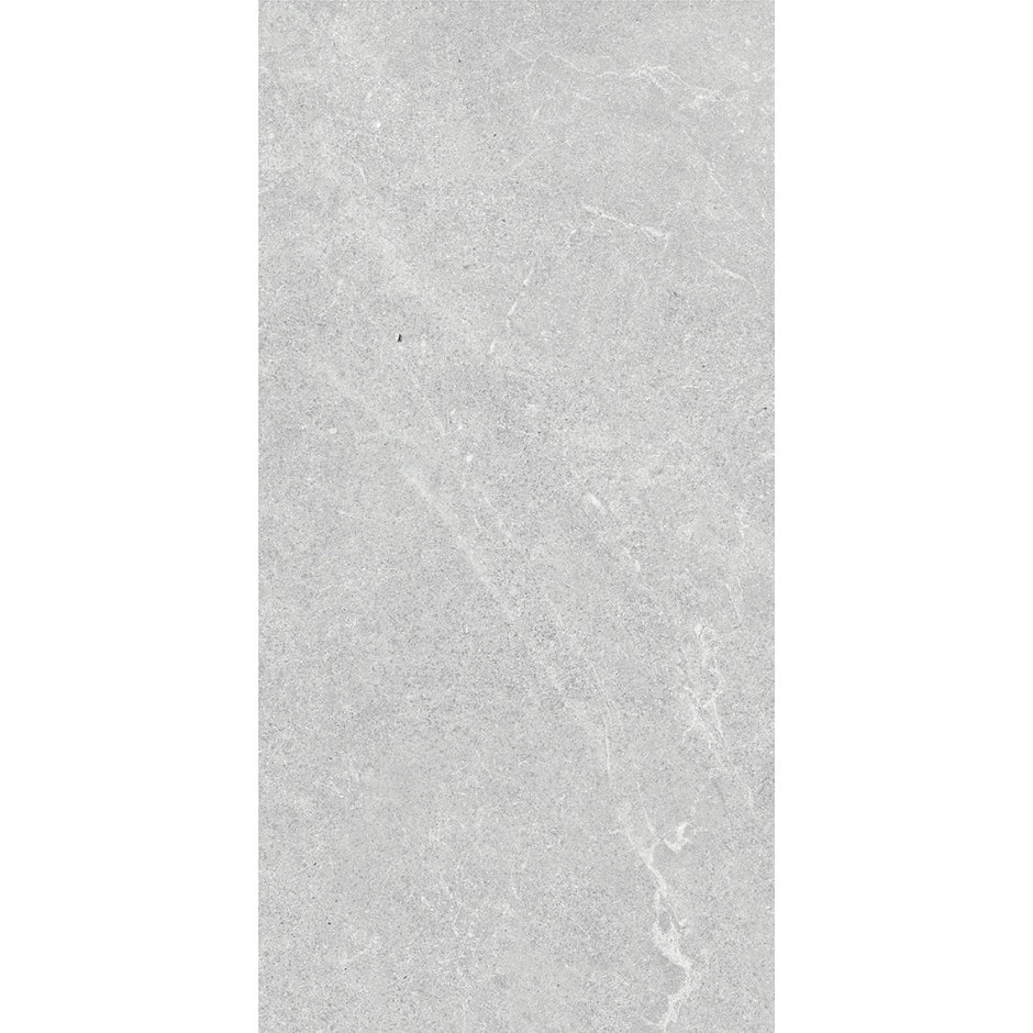 Venus Light Grey Matt Stone Look Porcelain Tiles 300x600mm tile