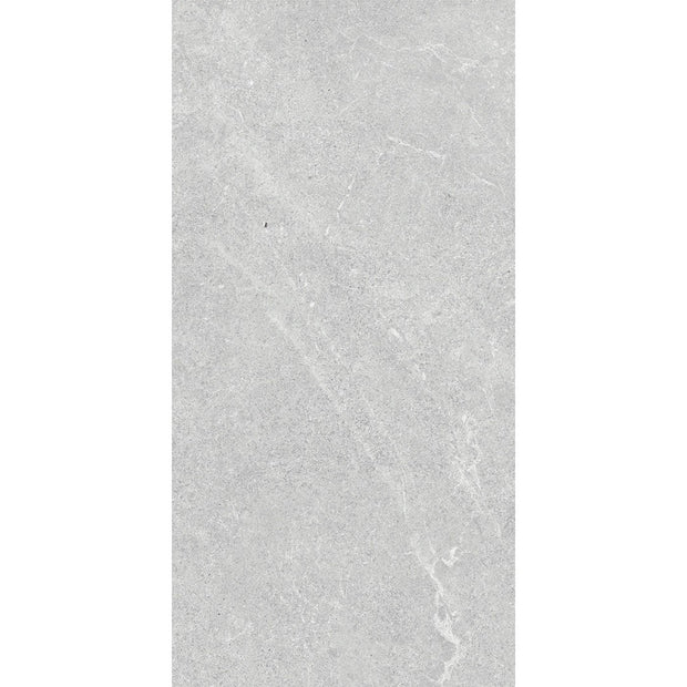 Venus Light Grey Matt Stone Look Porcelain Tiles 300x600mm tile