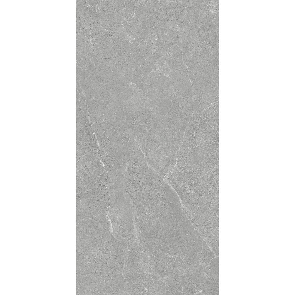 Venus Mid Grey Matt Stone Look Porcelain Tiles 300x600mm tile