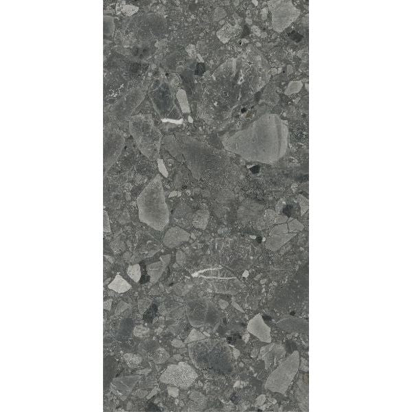 Verona Charcoal Matt Terrazzo Look Porcelain Tiles tile