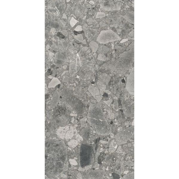 Verona Dark Grey Matt Terrazzo Look Porcelain Tiles tile