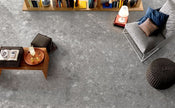 Verona Silver Matt Terrazzo Look Porcelain Tiles 300x600mm in a room setting