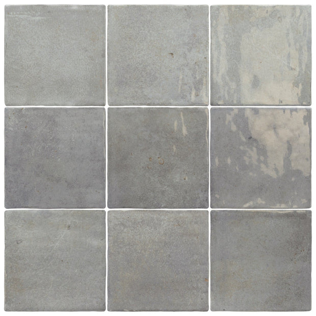 Verticale Moody Blue Gloss Porcelain Tiles 100x100mm tile