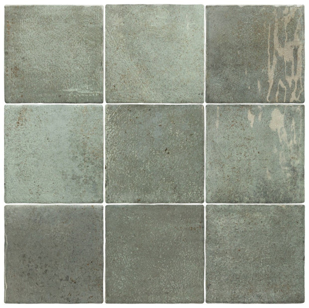Verticale Oakmoss Gloss Porcelain Tiles 100x100mm tile