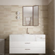 Wadi Beige Matt Porcelain Subway Tiles in a room setting