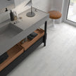 Wadi Snow Matt Porcelain Subway Tiles in a room setting