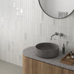 Wadi Snow Matt Porcelain Subway Tiles in a room setting