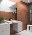 Wadi Terra Matt Porcelain Subway Tiles in a room setting